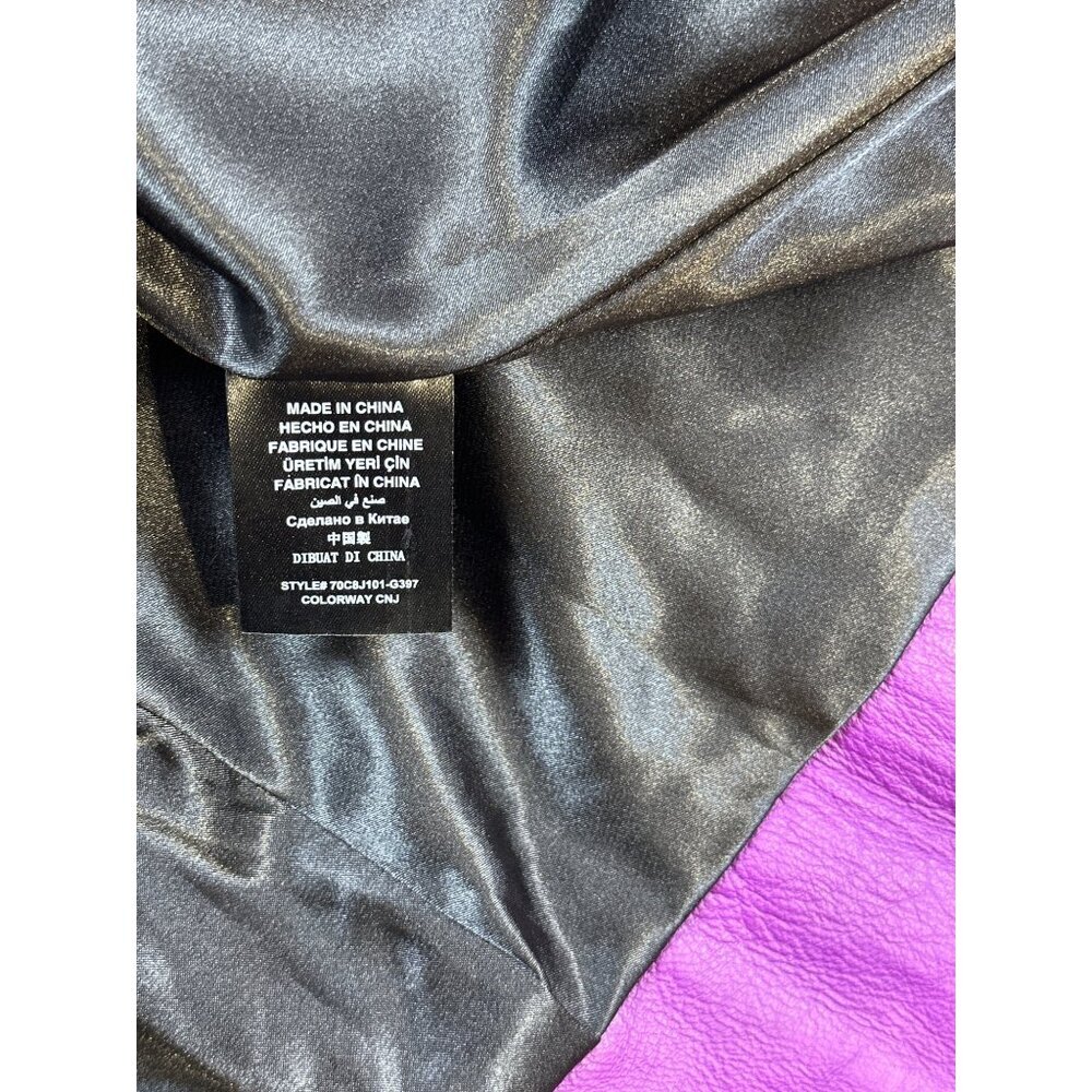 Bebe Purple Faux Leather Strapless High Low Dress Womens XXS NWT Y2K - Picture 12 of 15